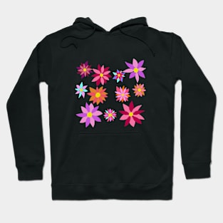 Colorful Flowers Graphic Design Hoodie